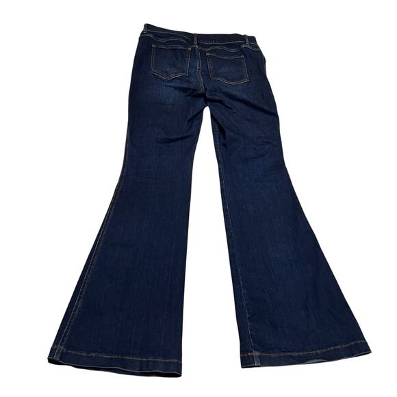 Spanx Flare Pull On Jeans Midnight Shade Style 20327R Size Large - Picture 3 of 5